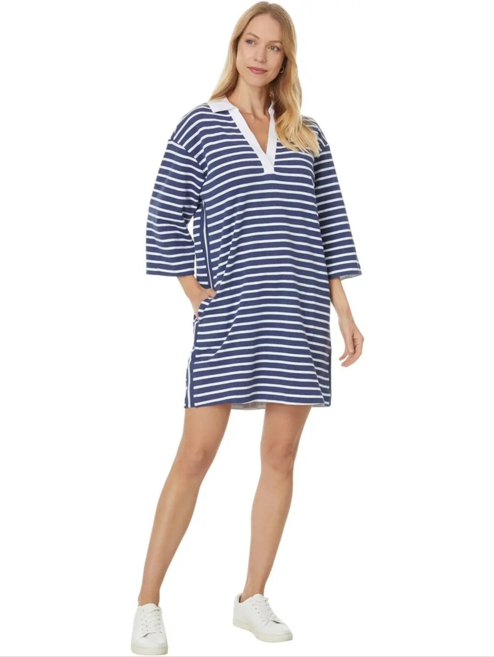 NWT Tommy BahamaJovanna Stripe 3/4 Sleeve Dress Size L